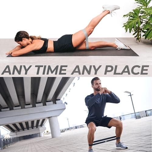 Coredisty Resistance Set of 5 - Mini Fitness & Loop Exercise Bands for Men & Women - Yoga, Body & Gym Sport Strength, Muscle & Tone - With E-Guide & Travel Bag — view 5