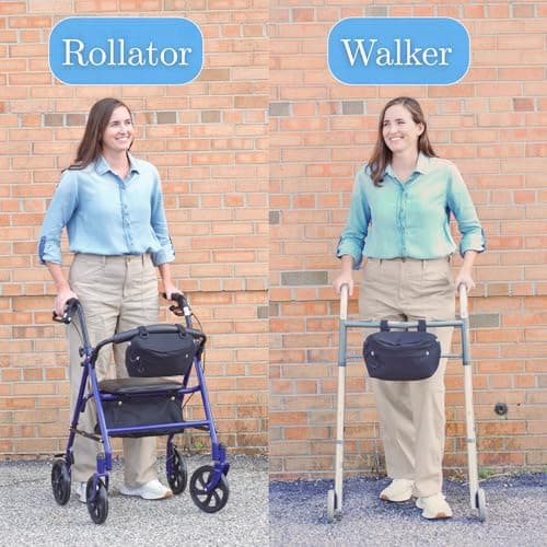 EOT Wellness Adaptive Fanny Pack, Arthritis-Friendly Crossbody & Waist Bag with Magnetic FidLock Buckle, Fits Walkers, Rollators, & Wheelchairs, Black, Up to 47 inches (119 cm) waist size, Adaptive — view 3