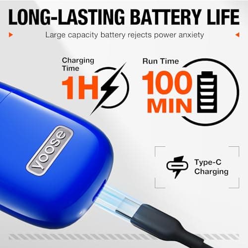yoose Nose Hair Trimmer, Alloy Nose Trimmer for Men and Women, Blue — view 4
