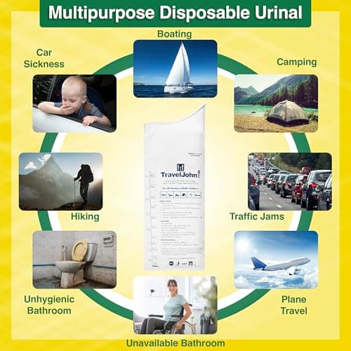 TravelJohn Unisex Disposable Urinal Pack of 6 — view 6