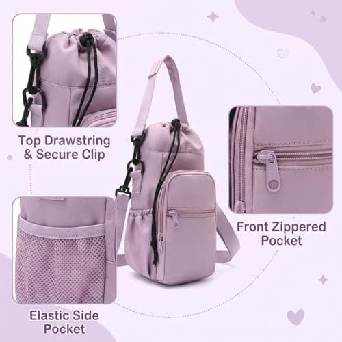 NHCDFA 1 PCS Water Bottles Carrier with Shoulder Strap, Water Bottle Bag, Water Bottles Carrier & Water Bottle Sling, Lightweight for Daily Use Outdoor Carrying — view 3