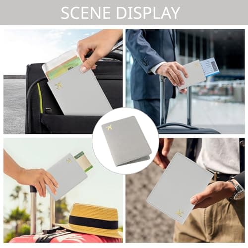 ILIYAH PU Leather Passport Holder Cover for Women Men Credit Cards Boarding Passes Travel Wallet Case(Grey) — view 5