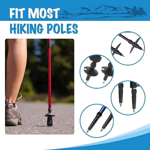 8 Pack 11mm Trekking Pole Tip Protectors Compatible with Black Diamond — view 4