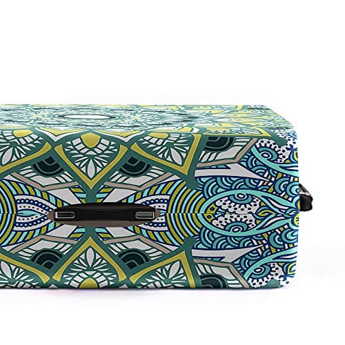 Fasbuy Travel Suitcase Cover, Washable Elastic Suitcase Covers Protectors 3D Mandala Anti-Scratch Luggage Protector for 18-32in Small Medium Large Luggage (Olive yellow,S) — view 3