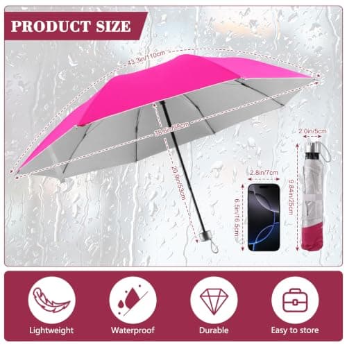 NICEMOVIC 24 Packs Bulk Umbrellas,Windproof Folding Compact Umbrella Bulk for Rain UV Sun, Colorful Portable Pack Lightweight Travel Mini Umbrella for Kids Women Men Teens — view 2