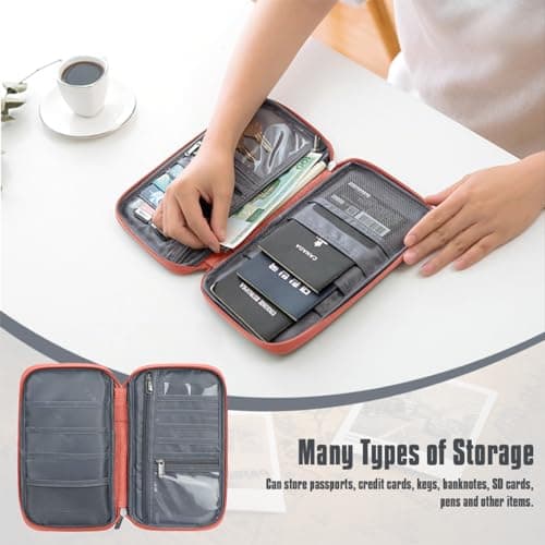 Passport Holder Travel Wallet, RFID Family Travel Document Organiser — view 3