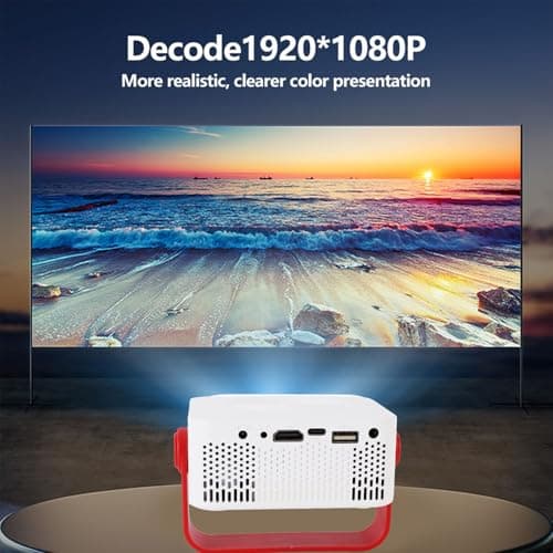 Lazmin112 1080P Portable Projector, Full HD WiFi Mini Projector with 360 Degree Rotation Auto Correction, Compatible with TV Stick Laptop Smartphone for Home Outdoor Movie Gaming (UK Plug) — view 5