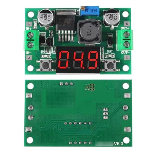 RUNCCI-YUN Set of 2 Adjustable DC Step Down Power Supply Converter, 4-40V Input to 1.25-37V Output Voltage Regulator with LED Voltmeter for DIY Arduino — view 4