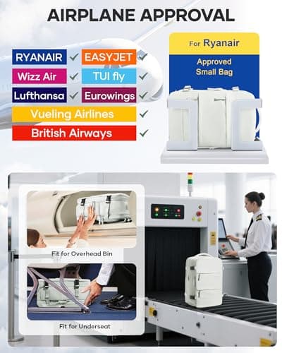 SZLX Vacuum Backpack Travel Bag with Pump Ryanair Cabin Bags 40x30x20 — view 3