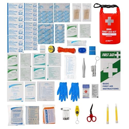 Breakwater Supply™ Waterproof Marine First Aid Kit Boat Safety Tool Set, 100 Pieces AFAK Emergency Supplies in Dry Bag, IFAK Trauma Kit for Kayaking, Jet Skiing, Fishing, Surfing, Sailing — view 5