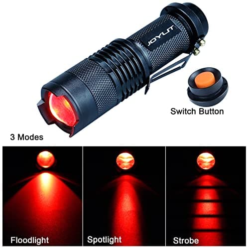 JOYLIT Red Light Mini Focus Tactical Flashlight 620nm LED Torch Lantern — view 2