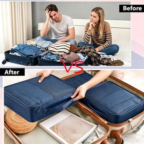 6 PCS Large Packing Cubes, Lightweight Luggage Packing Organizers Cubes — view 6