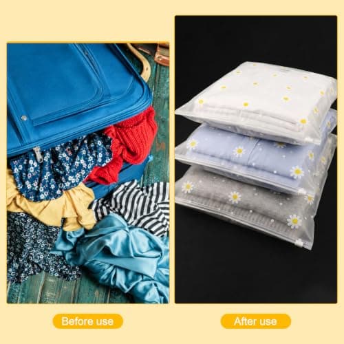 24 Pcs Travel Essentials Zip Lock Bags, Clear Reusable — view 5