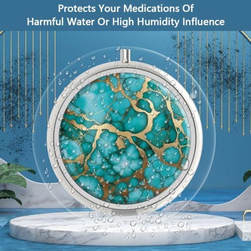 Pill Box 3 Compartment Medicine Pill Case,Portable Medicine Tablet Vitamin Holder Organizer for Purse Pocket Travel Gift… (6 Piece, Set-6-style 1) — view 2