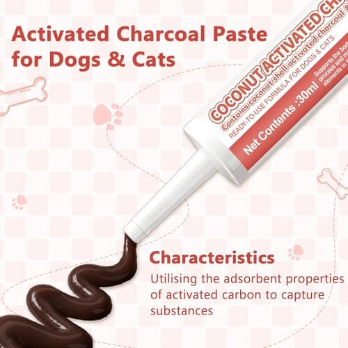 Trihood Activated Charcoal Paste for Dogs, Cats, Puppies, Pet Poisoning Kit, Toxin Absorption for Pet Emergencies, Digestive System Rescue Aid, 30ml — view 3