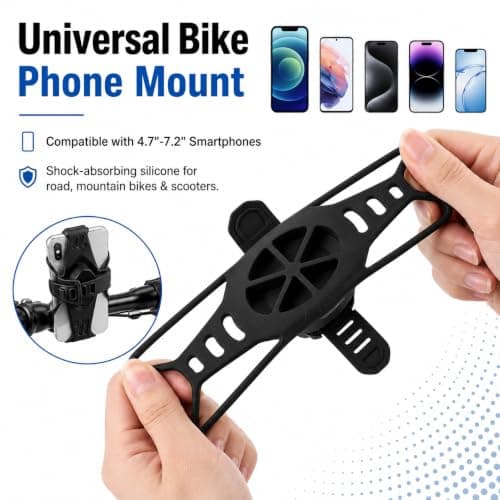Gainsten Universal Bike Phone Holder Silicone Bicycle Phone Mount — view 2