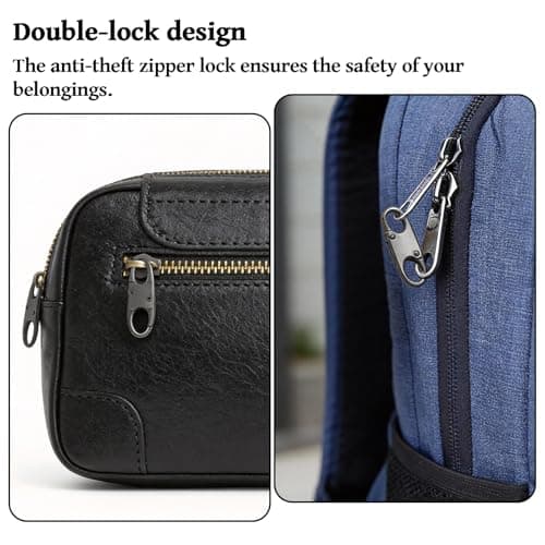 Whispern Cloud 4Pcs Anti-Theft Zipper Lock Clips for Backpack Suitcase — view 3