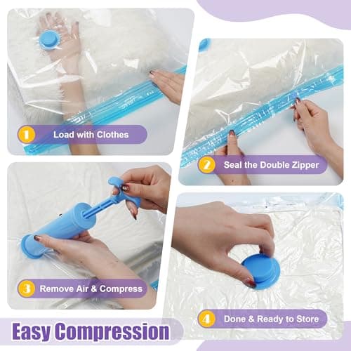 Vacuum Storage Bags- 12Pack 4XL/4L/4M Vacuum Bags for Travel — view 6