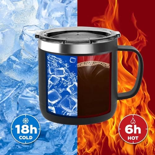 Xinvast If Grandpa Cant Fix It were All Screwed Mug, Stainless Steel Double Wall Vacuum Metal Coffee Tumbler Cup for Grandfather 14 oz — view 4