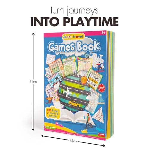 abeec Travel Games Book for Kids — 200 Pages, 21 Games and Activities — Plane Activities for Kids, Car Journey Games — Word Searches, Sudoku, Battleships, Spot the Difference — view 4