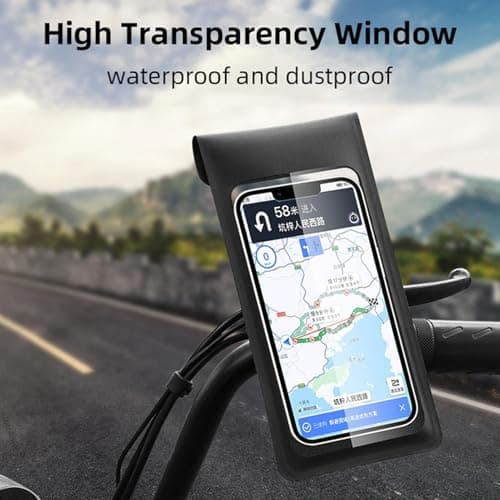 Zasdvn Bike Phone Holder, Phone Holder Waterproof, 360 Degree Rotating All Round Bike Phone Holder, Motorbike Phone Mount Waterproof Case, Bike Phone Mount, Bike Phone Mount Top Tube Bag — view 3
