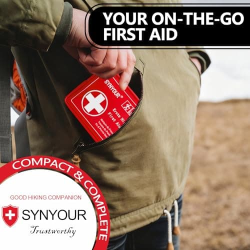 SYNYOUR Mini First Aid Kit, 83 Pieces Medical Kit, Small First Aid Kit for Travel Hiking Camping Car Motorbike Bike Home Kids Workplace Holiday — view 5