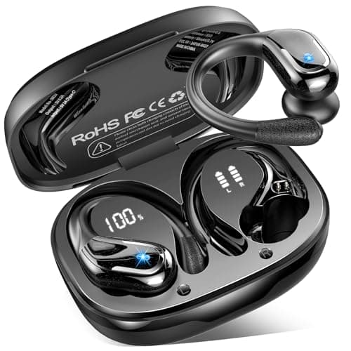 Rulefiss Wireless Earbuds Sport, 2026 75H Bluetooth 5.4 Headphones HD Sound