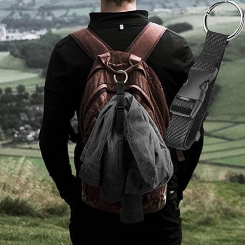 Bag Luggage Strap Jacket Holder Adjustable Luggage Strap Hook Loop Heavy Duty Carry Clip Strap with Loop for Keeping Backpacks Handbags — view 6