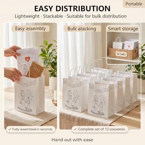 12 Kids Wedding Activity Packs with Colouring Books, Pencils & Gift Bags — view 4