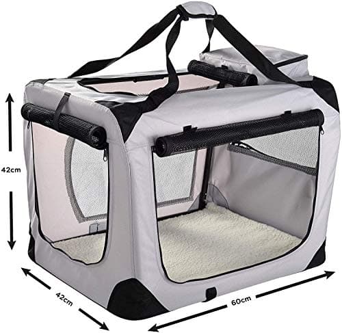Floofy Friends Soft-Sided Dog Travel Crate - Foldable, Breathable Pet Carrier for Small Dogs & Cats, Ideal for Car Travel & Home Use — view 4