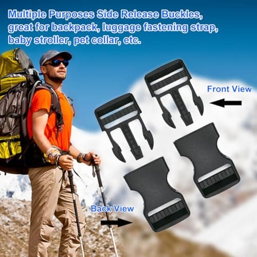 LICQIC Plastic Side Release Buckles, 4 Pcs 20 mm — view 5