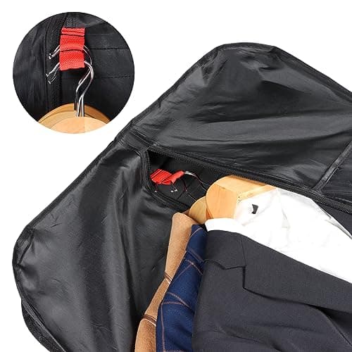Univivi Long Dress Bag, Dress Cover for Travel, 60in Garment Bag, Black — view 4