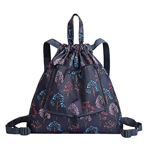 Folding Sports Fitness Backpack Light Travel Backpack Backpack with Wheels for Women (F, One Size)