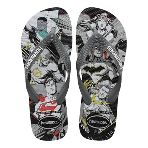 Havaianas Top Herois Dc Unisex Adults FlipFlop Gray/Black/Graphite 8.5/9 UK