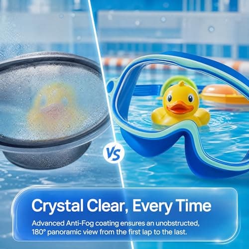 2 Pack Kids Swim Goggles Mask with Nose Cover for Boys Girls Toddlers, 3-14 — view 6