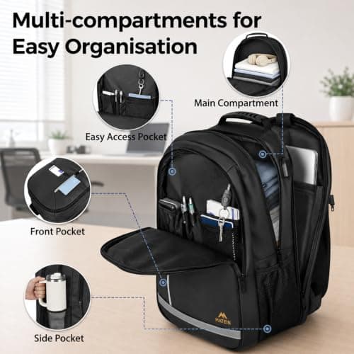 MATEIN 55L Extra Large Backpack for Men, Laptop Rucksack for Men Work — view 5