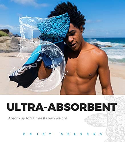 OCOOPA 2 Pack Beach Towel Microfiber, Extra Large 178cm*80cm Oversized Travel Towel- Quick Dry, Sand Free, Compact, Lightweight-Beach Accessories — view 3