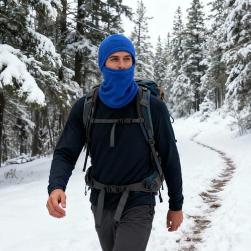 Kids Thermal Balaclava,Kids Winter Hats,Multifunction Windproof Balaclava ski Mask Full Face Cover Hat Breathable Snood Hood Hat Neck Warmer for Cycling Hiking Skiing Snowboarding Outdoor (Blue) — view 6
