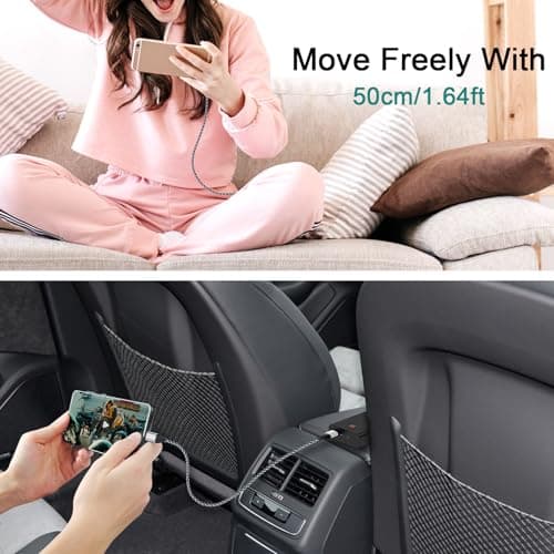 Ouorkee Short USB C Cable, 1.64ft 3Pack Type C Charger Cable Fast Charge — view 6