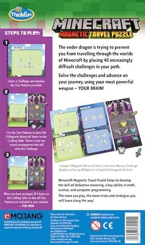ThinkFun Minecraft Magnetic Travel Puzzle Logic Game for Kids Age 8+ — view 6