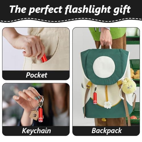 flintronic 5 Pack LED Small Torch, Small Pocket Flashlight with 9 LEDs, Aluminium Torches, with Lanyard, Super Bright, for Adult Camping Hiking Outdoor Gifts, Batteries Included — view 6