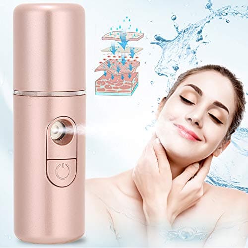 Generic Nano Mist Sprayer Portable USB Face Humidifier Deep Hydrating for Skin Care Moisturizing Tool Rose Gold 20ml (Rose Gold) — view 5
