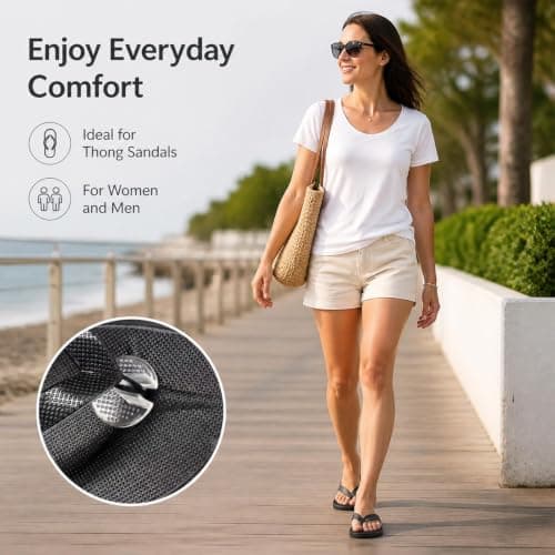 4 Pairs Flip Flop Toe Protectors with Soft Gel Cushion Thong Sandal Pain — view 5