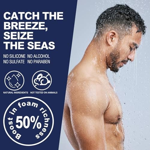 BODY & EARTH Spa Gifts for Men Toiletry Gift Set 3Pcs Ocean Shower Gel Kit — view 6