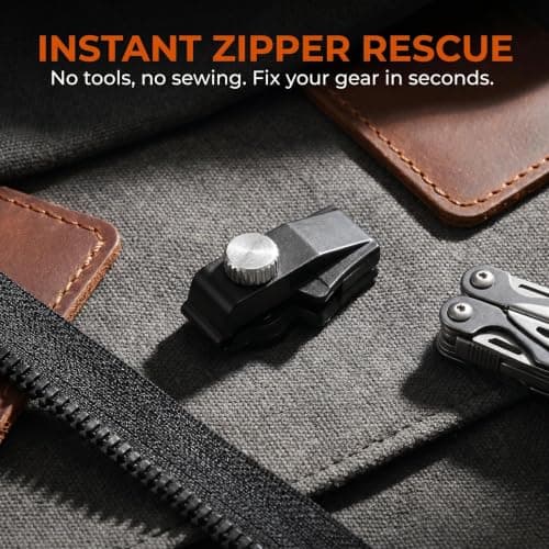 9Pcs Universal Zipper Repair Kit, 3 Size Zip Pull Replacement Black — view 2