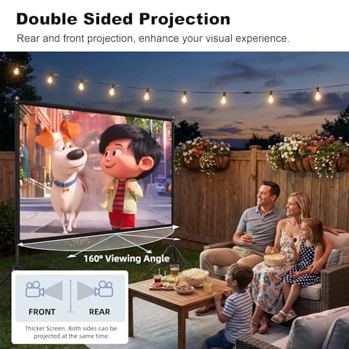 Wootfairy 120 inch Projector Screen with Stand and Carry Bag — view 5