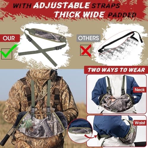 Mydrissu Hunting Camo Hand Warmer Pocket Hand Warmer Fanny Pack Windproof Water Resistant Insulated Unisex Hand Warmer Gloves Fleece Oxford Perfect for Outdoor Hiking Deer Camping — view 5