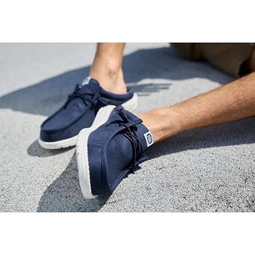 HEYDUDE Men's Wally Slip Stretch Canvas - Casual Slip-On Shoes, Navy, 12 UK — view 6