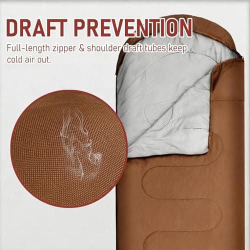 Sleeping Bags for Adults & Kids Sleeping Bag for 3-4 Season, Adult Blanket, Ultralight Carry Bag, Lightweight Compact, Soft for Outdoor Camping, Travel, Hiking (Beige Warm Weather 15-32°C) — view 5