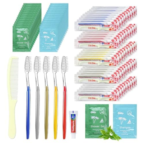 20 Bulk Hygiene Kits,Disposable Toothbrushes with Toothpaste and Comb